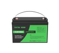 DATOUBOSS Batterie Lithium 12V100Ah LiFePO4 BMS intégré 100A 8000-15000Cycles Cycle Profond Batterie Lithium Max1280W Puissance supportée en série/parallèle,Parfait pour Solaire,Camping-Car,Off-Grid.