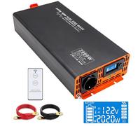 DATOUBOSS Onduleur Pur Sinus 2000W 12V 230V pour Camping-Car, Camion, Bateau et Système Solaire - Convertisseur 4000W Pic avec Télécommande sans Fil et Écran LCD Intelligent