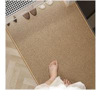 DATOUJL Home Tapis Intérieur Extérieur 80x120cm Tissé À Plat Aspect Sisal Style Naturel Monochrome Beige Kaki Brun Clair Paillasson Antidérapant pour Entrée Couloir Cuisine (Marron,140 * 160cm)