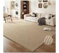 DATOUJL Home Tapis Intérieur Extérieur 80x120cm Tissé À Plat Aspect Sisal Style Naturel Monochrome Beige Kaki Brun Clair Paillasson Antidérapant pour Entrée Couloir Cuisine (Jaune 2,60 * 120cm)