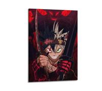DATOZA Poster décoratif sur toile Asta Black Clover - Impression d'art moderne pour chambre à coucher - 40 x 60 cm