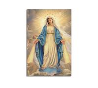 DATOZA Poster décoratif sur toile de la Sainte Vierge Marie - Impression d'art moderne pour chambre à coucher - 30 x 45 cm