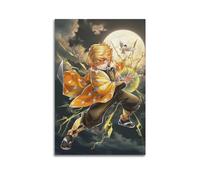 DATOZA Poster décoratif sur toile Demon Slayer Agatsuma Zenitsu Thunder Breathing - Impression d'art moderne pour chambre à coucher - 60 x 90 cm