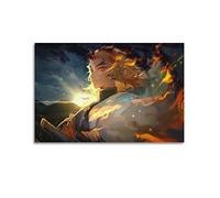 DATOZA Poster décoratif sur toile Demon Slayer Role Kyojuro Rengoku - Décoration murale moderne pour chambre à coucher - 60 x 90 cm