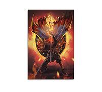 DATOZA Poster décoratif sur toile Demon Slayer Role Kyojuro Rengoku - Décoration murale moderne pour chambre à coucher - 30 x 45 cm