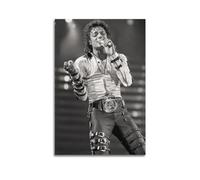 DATOZA Poster décoratif sur toile Michael Jackson Tour noir et blanc - Impression d'art moderne pour chambre à coucher - 30 x 45 cm