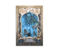 DATOZA Poster décoratif sur toile représentant la mythologie du Père de Cthulhu - Affiche murale moderne pour chambre à coucher (50 x 75 cm)