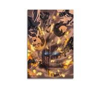 DATOZA Poster décoratif sur toile représentant l'Attaque des Titans Eren Jaeger et autres - Décoration murale moderne pour chambre à coucher (50 x 75 cm)