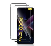 Datree 2 Pièces Pour Xiaomi Poco F7 Pro/F7 Ultra /X7 Pro/Mi 14T/Mi 14T Pro Verre Trempé, Résistant Sans Bulles,Film de Protection Écran Ultra HD Dureté 9H Anti Rayures, 2.5D Vitre Protecteur，Noir
