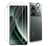 Datree 2 Pièces Protection Ecran pour Realme GT 6/ Realme GT 6T, 1 Pièces Caméra Arrière Protecteur,transparent HD, tactile sensible, Protection en TPU Flexible