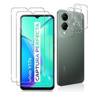 Datree 2 Pièces Verre Trempé pour Vivo Y17s, 2 Pièces Caméra Arrière Protecteur,9H Dureté/Anti-Rayures/Sans Bulles/Ultra Résistant,Protection écran