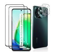 Datree 2 Pièces Verre Trempé pour Vivo Y28 4G, 2 Pièces Caméra Arrière Protecteur, Dureté 9H Double Protection + Caméra Verre Trempé, Protection D'Écran Anti-Rayures
