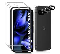Datree 3 Pièces Verre Trempé pour Google Pixel 10A 5G, 3 Pièces Caméra Arrière Protecteur (Noire), 9H Dureté Anti-Rayures Vitre Trempé, HD Sans Bulles Résistant Protection écran