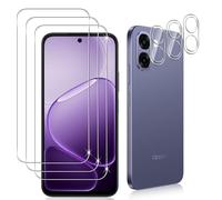 Datree 3 Pièces Verre Trempé pour OPPO A6X 5G, 3 Pièces Caméra Arrière Protecteur,9H Dureté/Anti-Rayures/Sans Bulles/Ultra Résistant,Protection écran