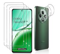 Datree 3 Pièces Verre Trempé pour OPPO Reno 12F/12 F/Reno 12 FS 5G, 3 Pièces Caméra Arrière Protecteur,9H Dureté/Anti-Rayures/Sans Bulles/Ultra Résistant,Protection écran