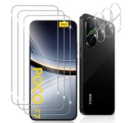 Datree 3 Pièces Verre Trempé pour Xiaomi Poco F7, 3 Pièces Caméra Arrière Protecteur,9H Dureté/Anti-Rayures/Sans Bulles/Ultra Résistant,Protection écran