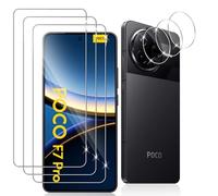 Datree 3 Pièces Verre Trempé pour Xiaomi Poco F7 Pro/Poco F7 Ultra, 3 Pièces Caméra Arrière Protecteur,9H Dureté/Anti-Rayures/Sans Bulles/Ultra Résistant,Protection écran