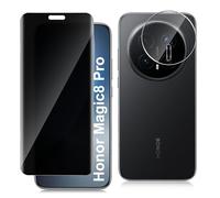 Datree Anti-Espion Verre Trempé pour Honor Magic 8 Pro 5G, Anti-Spy Protecteur D'écran avec Caméra Arrière Protecteur, Dureté 9H Film Protection, Résistant Aux Rayures