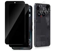 Datree Anti-Espion Verre Trempé pour Nothing Phone 3, 2+2 Pièces Anti-Spy Protecteur D'écran avec Caméra Arrière Protecteur, Dureté 9H Film Protection, Résistant Aux Rayures