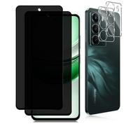 Datree Anti-Espion Verre Trempé pour Realme C75 5G, 2+2 Pièces Anti-Spy Protecteur D'écran avec Caméra Arrière Protecteur, Dureté 9H Film Protection, Résistant Aux Rayures