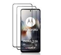 Datree Verre Trempé Pour Motorola Moto G56, Film de Protection Écran Ultra HD Dureté 9H, Anti Rayures, Sans Bulles, 2.5D Vitre Protecteur-Noir,2 Pièces