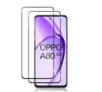 Datree Verre Trempé Pour OPPO A80 5G, 2 Pièces Film de Protection Écran Ultra HD Dureté 9H, Anti Rayures, Sans Bulles, 2.5D Vitre Protecteur-Noir
