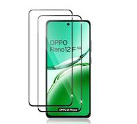 Datree Verre Trempé Pour OPPO Reno 12F / 12 F/Reno 12 FS 5G/ Reno 13F/13 F, 2 Pièces Film de Protection Écran Ultra HD Dureté 9H, Anti Rayures, Sans Bulles, 2.5D Vitre Protecteur-Noir