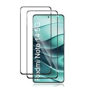 Datree Verre Trempé Pour Xiaomi Redmi Note 14/Poco M7 Pro/M7 Ultra,2 Pièces Résistant Film Protection écran(Noir), Sans Bulles,Film de Protection Écran Ultra HD Dureté 9H Anti Rayures,