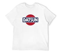 Datsun Navy Retro Logo T-Shirt 240Z 260Z 280Z ZX 510 Fairlady Tee T-Shirt White S