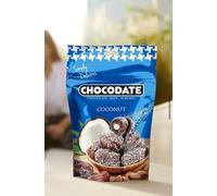 Dattes Fourrées aux Amandes et Enrobées de Chocolat,100G. Paquet individuel. Découvrez une fusion exquise entre tradition orientale. (100g, Coco)