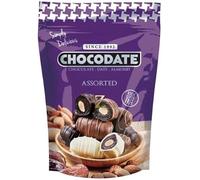 Dattes Fourrées aux Amandes et Enrobées de Chocolat, 250g. Découvrez une fusion exquise entre tradition orientale. (250G, Assortiment)