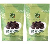 Dattes Medjool Bio - Qualité Premium - 500g. Dattes Bio Fraiches. Dattes Géantes Naturelles Séchées Riches en Fibres avec Graines. (Lot de 2)