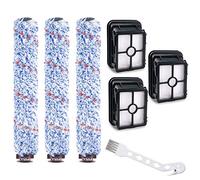Datyeco Lot de 3 rouleaux de rechange pour aspirateur Bissell Crosswave 3 en 1 avec 3 filtres de rechange pour aspirateur eau et poussière Bissell 17132 Crosswave 3 en 1 et Crosswave 225N Pet Pro