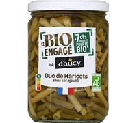 D'Aucy Duo de haricots sans sel ajoutés - Le bocal de 290g net égoutté