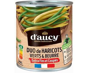 D'AUCY Duo haricots verts et beurre 455 g