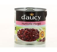 D'AUCY - Haricots Rouges Naturels, Riche en Fibres 250g - Lot De 4