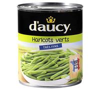 D'AUCY - Haricots verts extra-fins 440g - Récoltés à maturité - Conservation naturelle - Savoureux et croquants. - Lot De 4 - Vendu Par Lot
