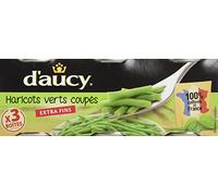 d'aucy Haricots Verts Extra Fins Coupés 3X200G - Lot de 4