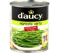 D'AUCY Haricots verts extra fins et rangés - 440 g
