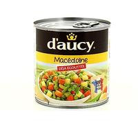 D'AUCY - Macédoine Déjà Égouttée, Mélange de Légumes Prêt à L'Emploi 265G - Lot De 4