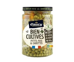 D'Aucy - Petits Pois Carottes Bien Cultivés - Sachet de 380g - Des légumes de qualité pour vos plats mijotés et salades. - Lot De 4 - Vendu Par Lot