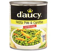 D'Aucy Petits pois et carottes extra-fins, à l'étuvée - La boîte de 530g net égoutté