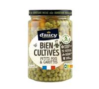 D'Aucy - Petits Pois Carottes Savoureux et Bien Cultivés, Sachet 380g
