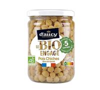 D'AUCY - Pois Chiches Bio Savoureux et Authentiques, Bocal 530g - Lot de 4