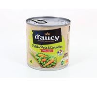 D'AUCY - Pois Extra Fins, Carottes, Conserve 400g - Lot De 4