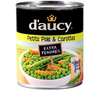 D'AUCY - Pois Extra Tendres Et Carottes 530G - Lot De 4