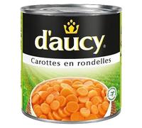 D'AUCY Rondelles de Carottes 240g - Un Délice de Légumes en Conserve pour vos Plats - le Lot De 4