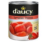D'AUCY - Tomates Pelées en Conserve - Recette Italienne - 476g Net Égoutté - Idéal pour vos Plats Cuisinés - Lot De 4 - Vendu Par Lot
