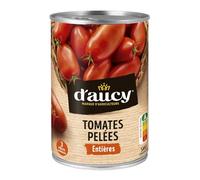 D'AUCY - Tomates Pelées Entières, Naturelles, 238g - Lot De 4