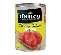 D'AUCY Tomates Pelées Ultra-Fondantes 238g - 12 Unités | Qualité Gourmet - Épicerie Fine | Savoureuses et Prêtes à Cuisiner - Le Lot De 4